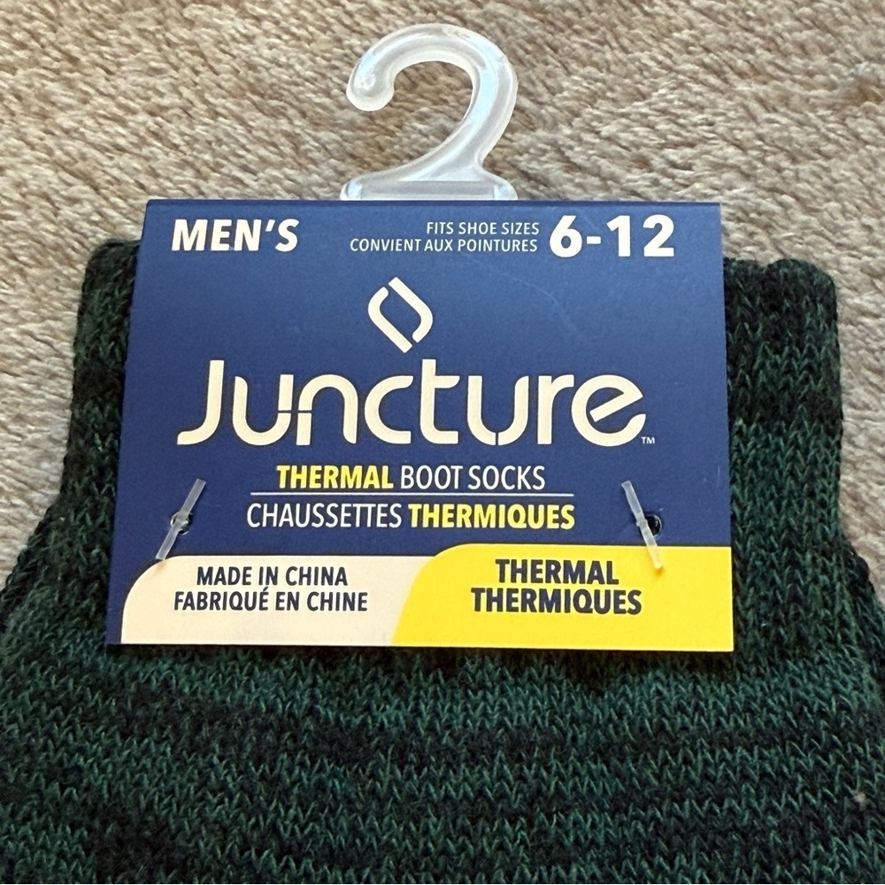 Men’s Juncture Thermal Green Heather Boot Socks Size 6-12 NWT - Picture 2 of 5